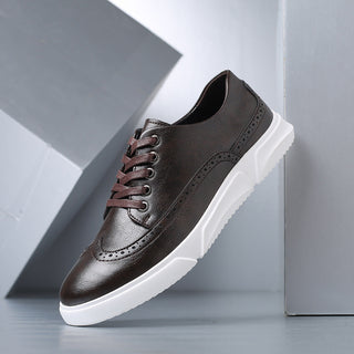 Calver – Herren-Leder-Sneaker mit Brogue-Details