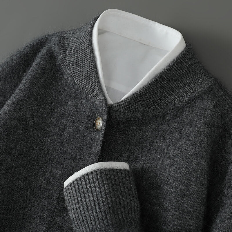 Whitmore – Herren-Kaschmir-Strickjacke mit Knopfleiste