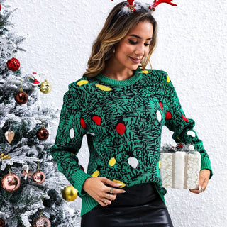 Women's Festive Christmas Jumper Novelty Tree Design