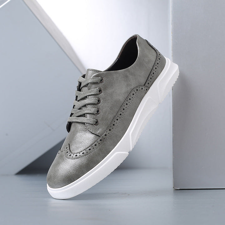 Calver – Herren-Leder-Sneaker mit Brogue-Details