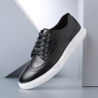 Calver – Herren-Leder-Sneaker mit Brogue-Details