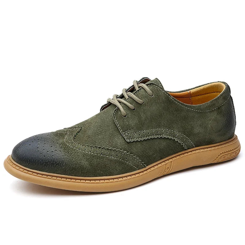 Marlo – Herren-Wildlederschuhe mit Brogue-Details