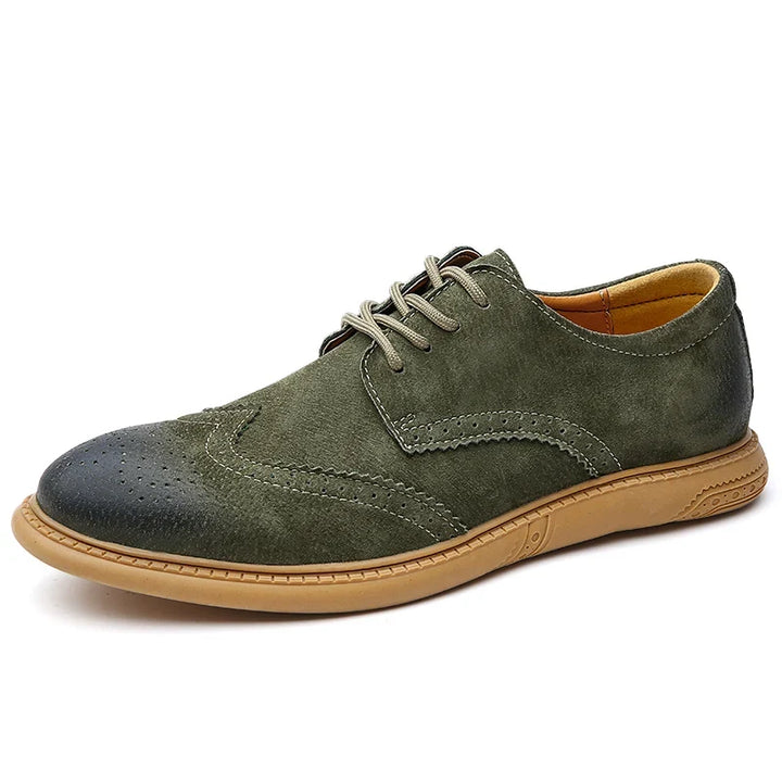 Marlo – Herren-Wildlederschuhe mit Brogue-Details