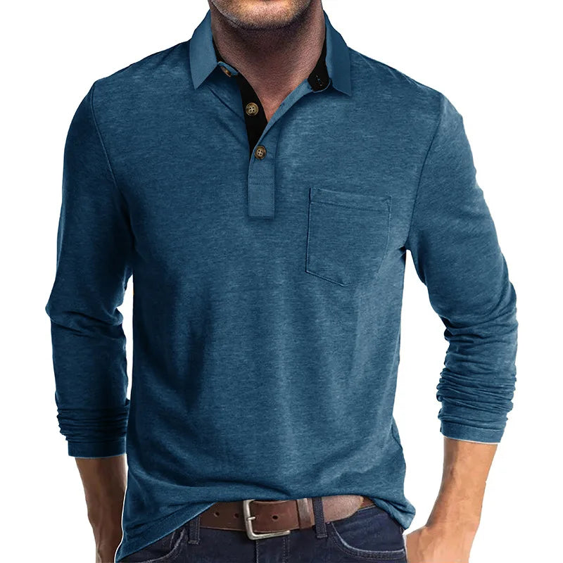 Michael - Einfarbiges Herren-Langarmshirt - Produktansicht 3