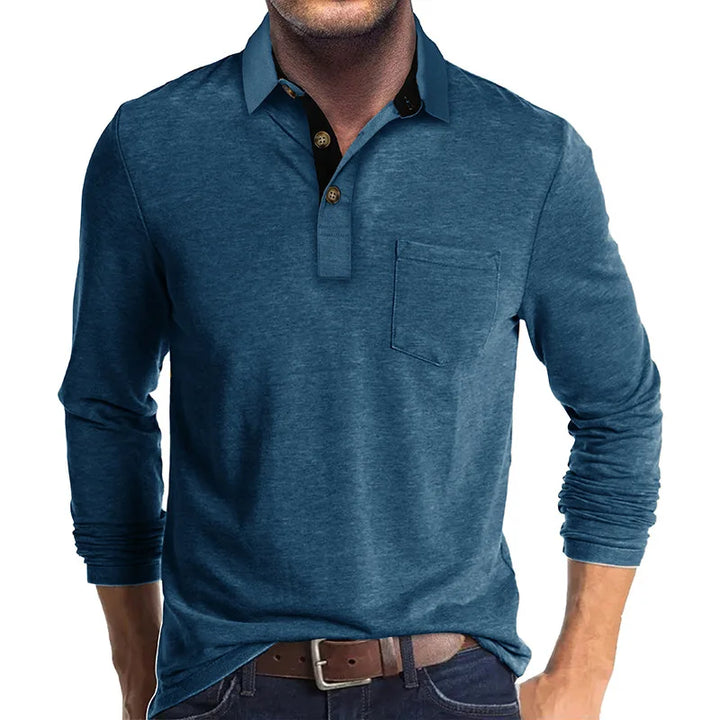 Michael - Einfarbiges Herren-Langarmshirt - Produktansicht 3