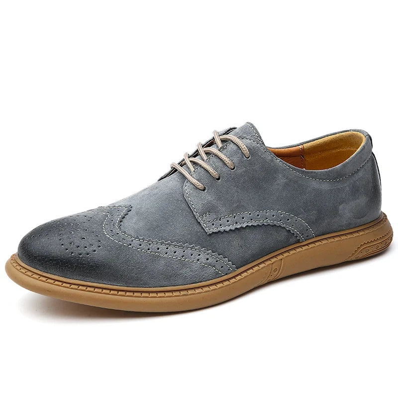 Marlo – Herren-Wildlederschuhe mit Brogue-Details