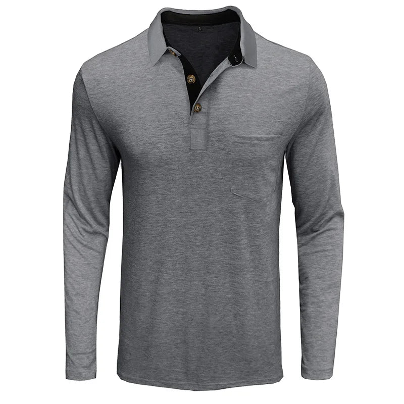 Michael - Einfarbiges Herren-Langarmshirt - Produktansicht 20