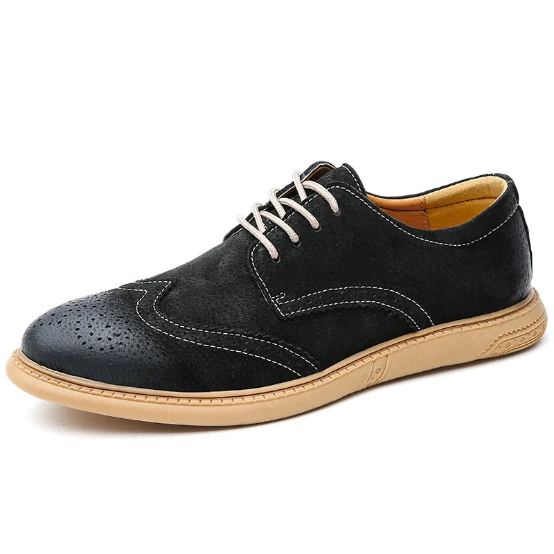 Marlo – Herren-Wildlederschuhe mit Brogue-Details