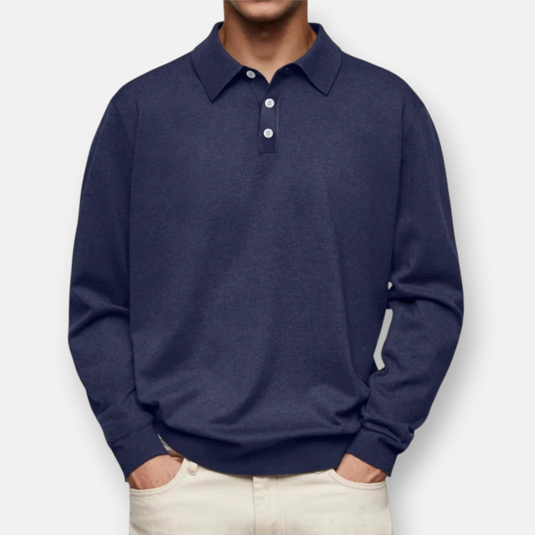 Jürgen - Langarm-Poloshirt für Herren - Produktansicht 3