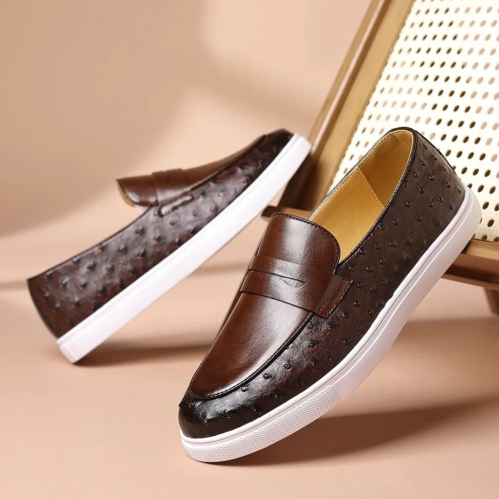 Malric – Herren-Leder-Loafer mit Penny-Riemen