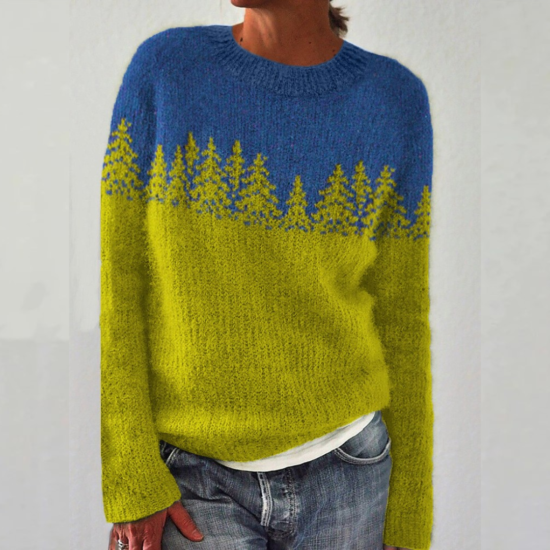 Clara - Rundhalspullover mit Fair-Isle-Muster - Produktansicht 1