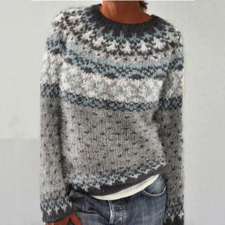 Mara - Rundhalspullover mit Fair-Isle-Muster - Produktansicht 1