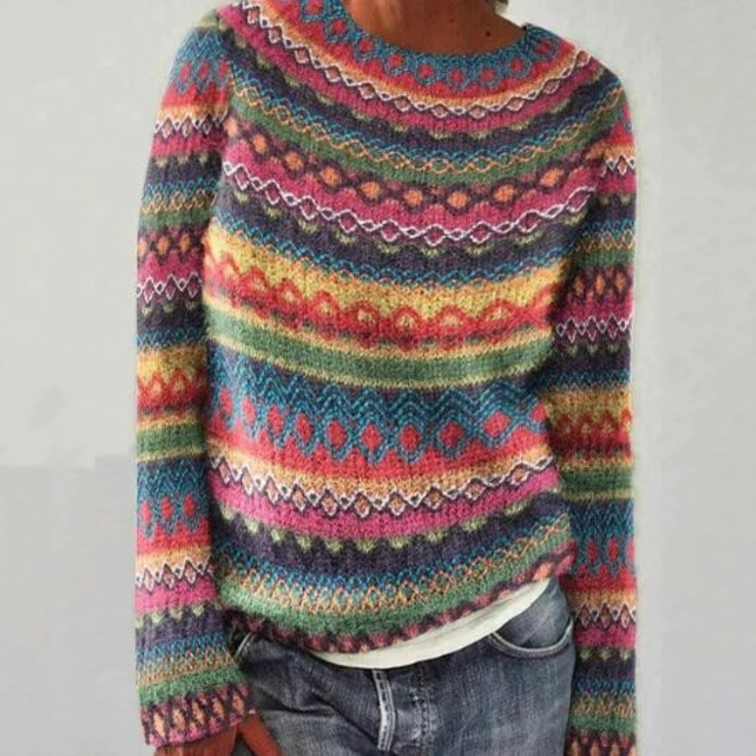 Clara - Rundhalspullover mit Fair-Isle-Muster - Produktansicht 2