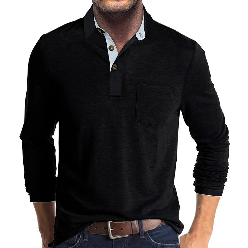 Michael - Einfarbiges Herren-Langarmshirt - Produktansicht 2