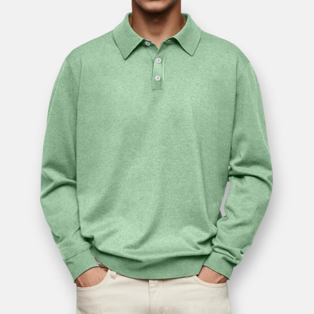 Jürgen - Langarm-Poloshirt für Herren - Produktansicht 5