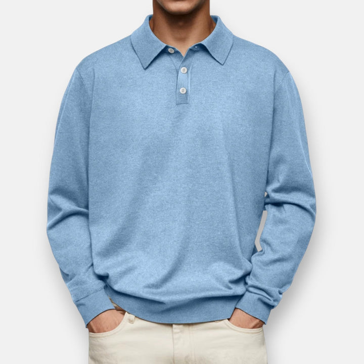 Jürgen - Langarm-Poloshirt für Herren - Produktansicht 2
