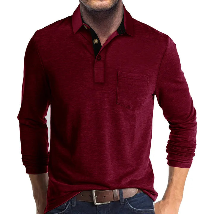 Michael - Einfarbiges Herren-Langarmshirt - Produktansicht 8