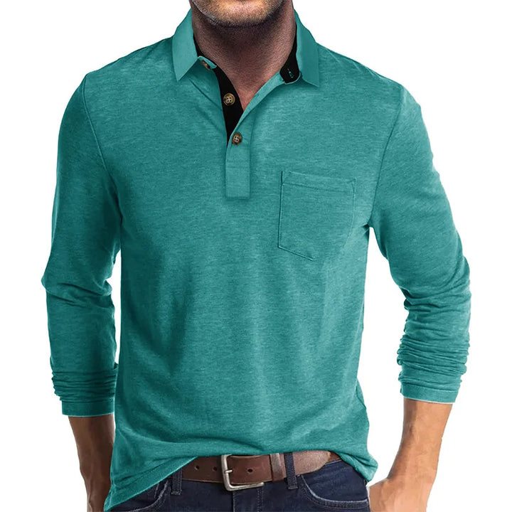 Michael - Einfarbiges Herren-Langarmshirt - Produktansicht 17