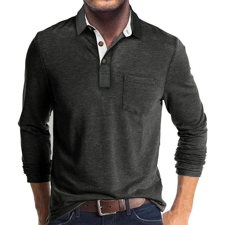 Michael - Einfarbiges Herren-Langarmshirt - Produktansicht 13