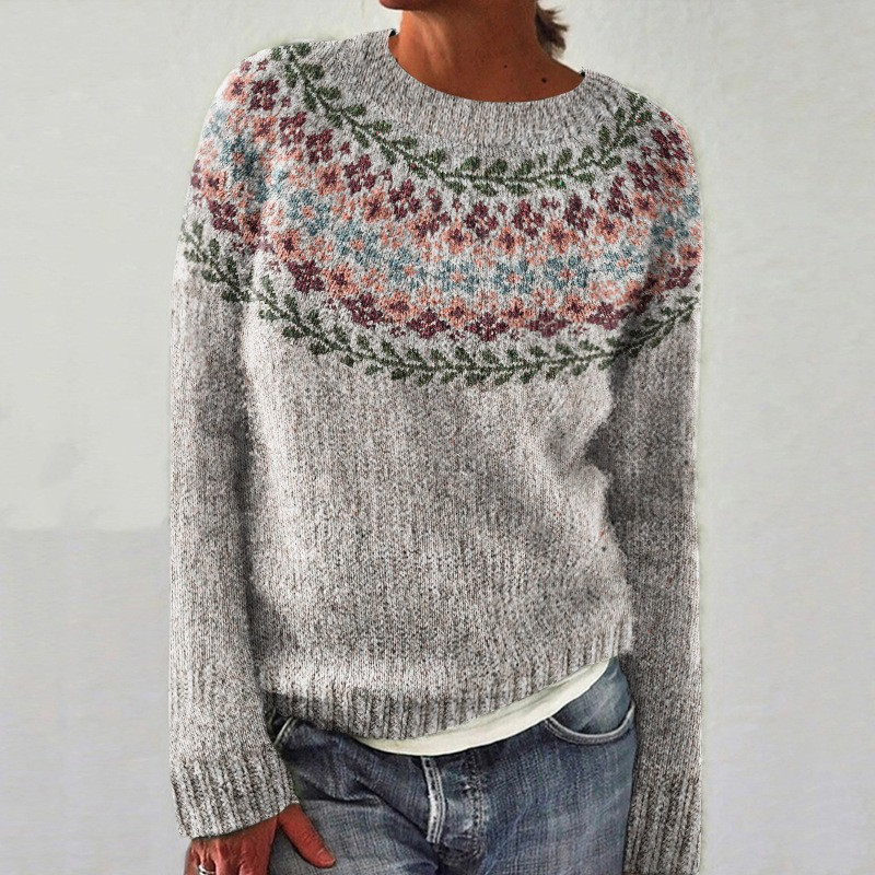 Mara - Rundhalspullover mit Fair-Isle-Muster - Produktansicht 8