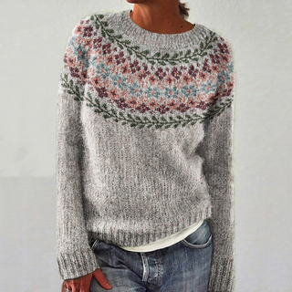 Mara - Rundhalspullover mit Fair-Isle-Muster - Produktansicht 8