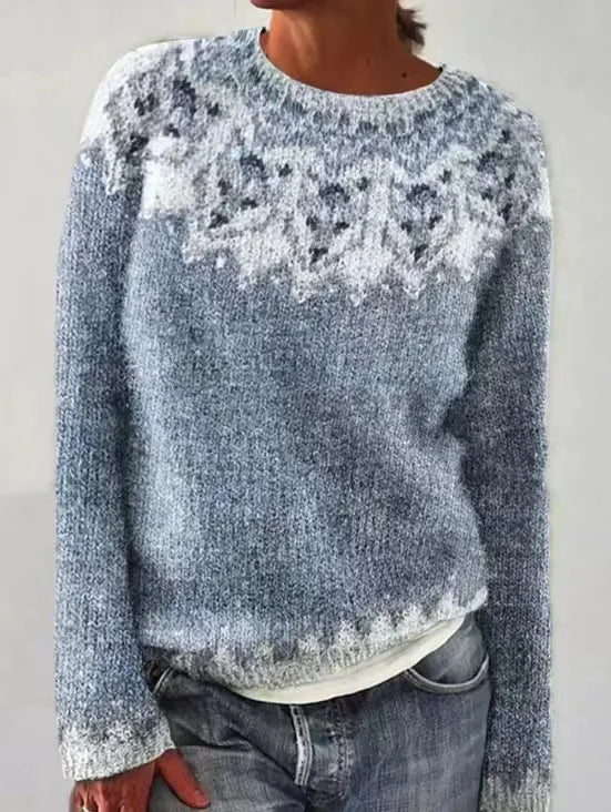 Finja - Rundhalspullover mit Fair-Isle-Muster - Produktansicht 1