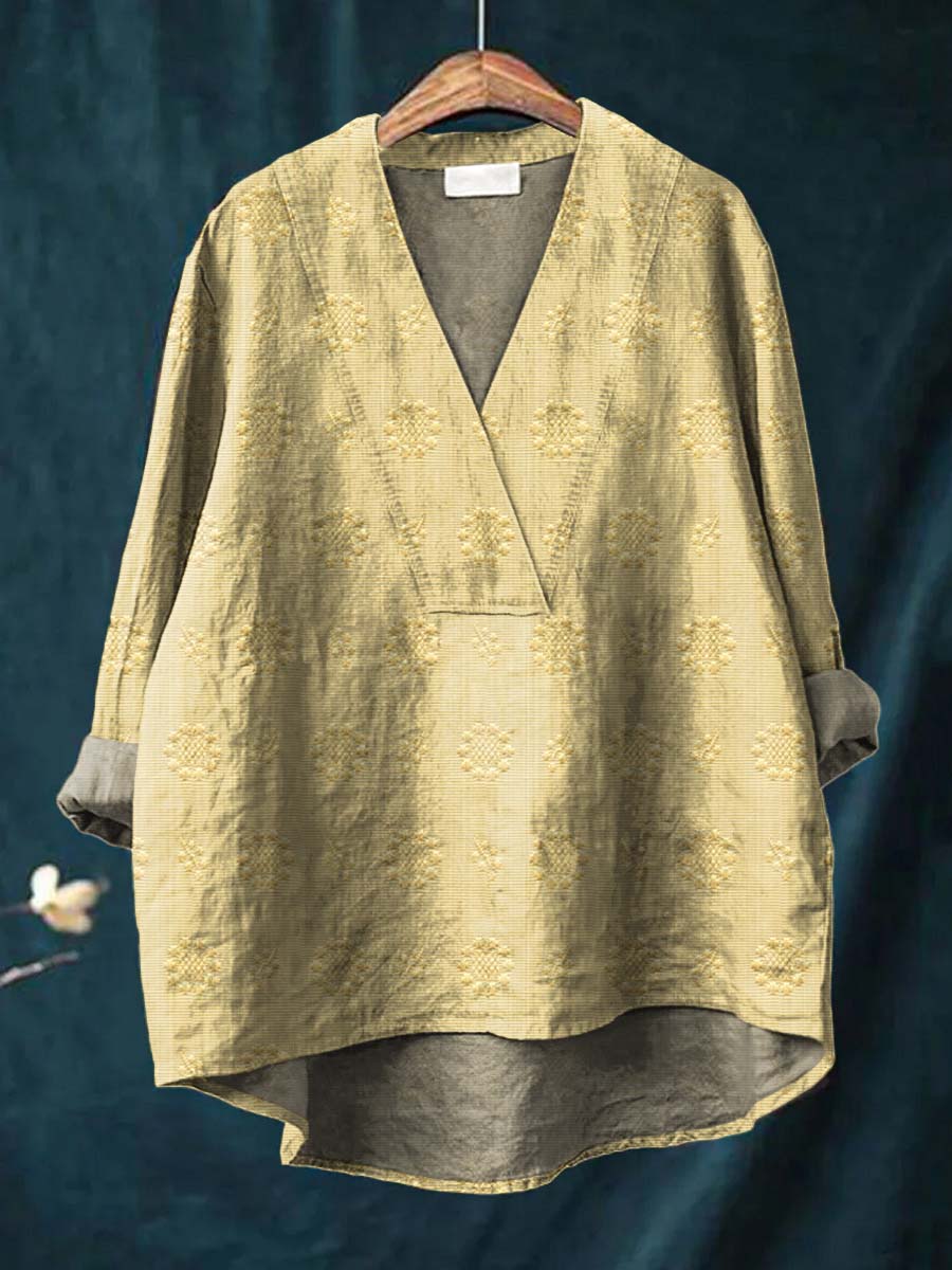 Cara – Elegante Damenbluse mit langen Ärmeln