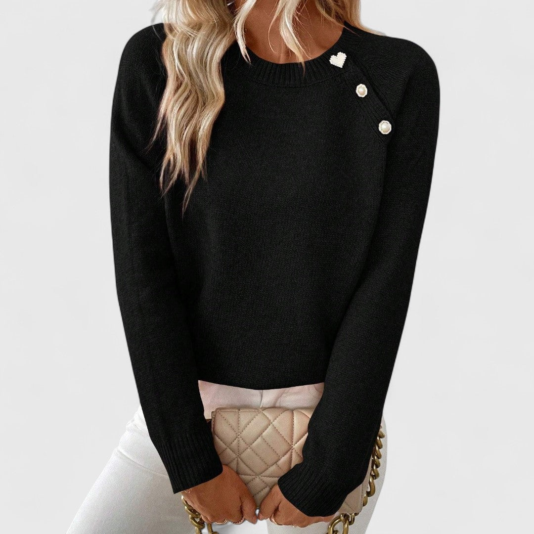 Amelie - Gestreiftes Sweatshirt mit Kontrastdetails - Produktansicht 1