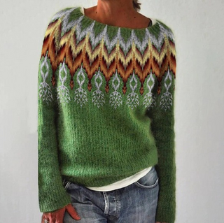 Mara - Rundhalspullover mit Fair-Isle-Muster - Produktansicht 2