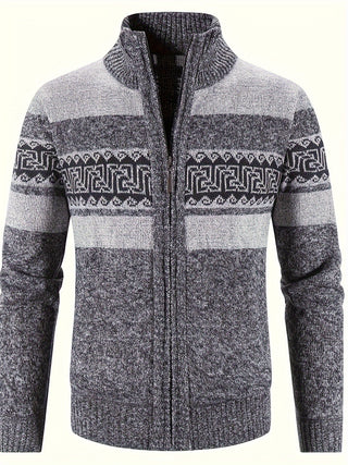 Brooks | Patterned Full-Zip Cardigan
