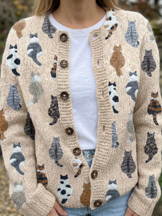 Ottavie - Strickjacke mit Katzenmotiv - Produktansicht 1