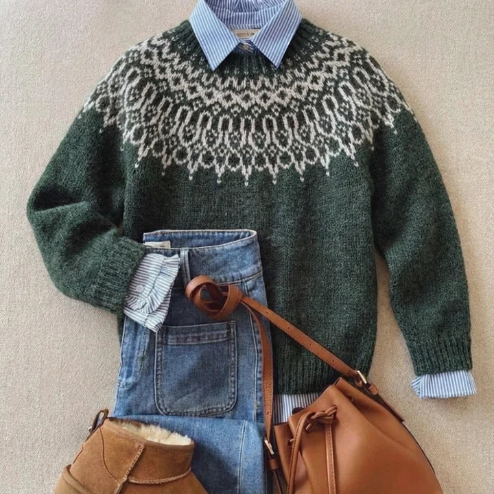 Ida - Rundhalspullover mit Fair-Isle-Muster - Produktansicht 1