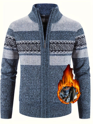 Brooks | Patterned Full-Zip Cardigan