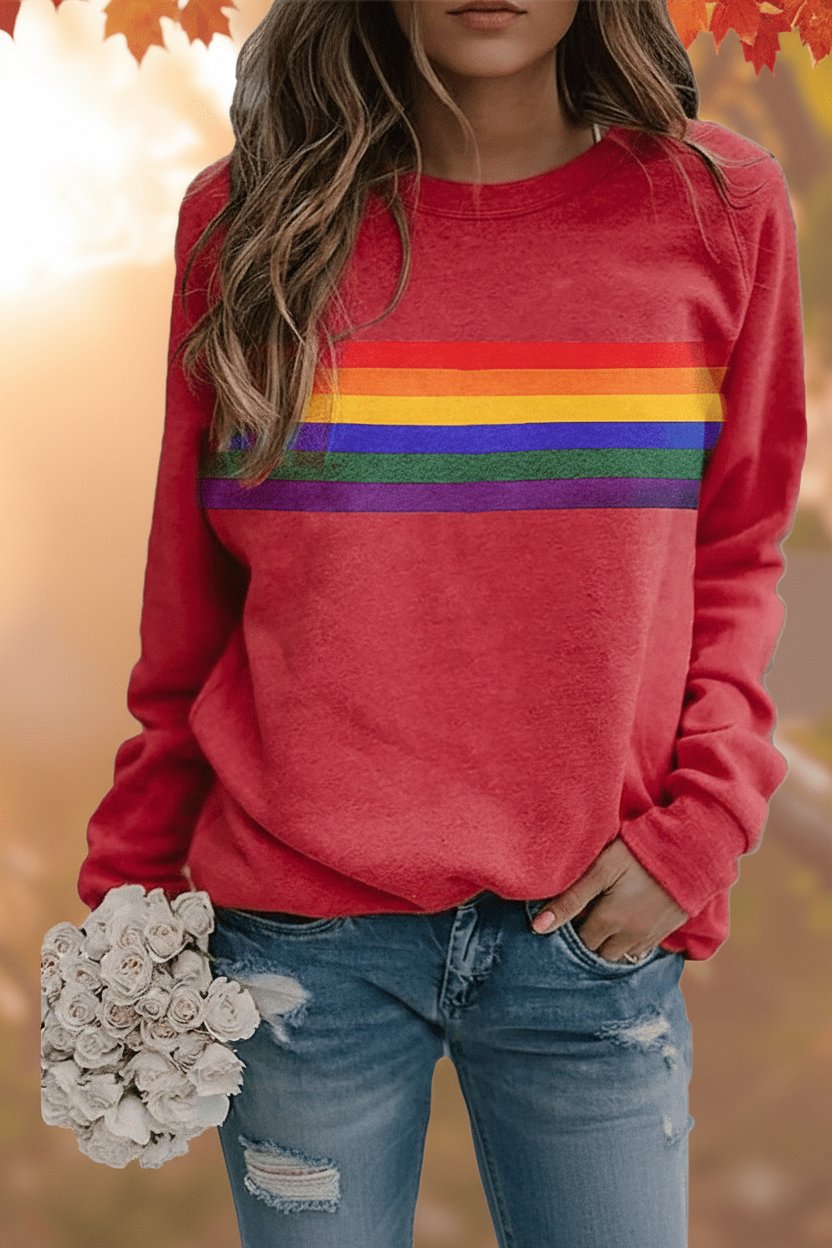 Iris - Gestreiftes Sweatshirt mit Kontrastdetails - Produktansicht 1