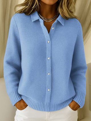 Katrina – Strukturierte Strickjacke mit Knopfleiste