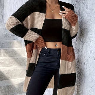 Bronwyn | Colour-Block Longline Cardigan