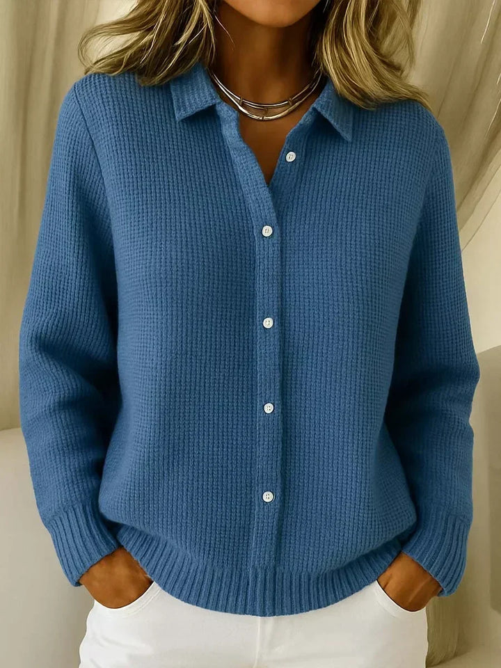 Katrina – Strukturierte Strickjacke mit Knopfleiste