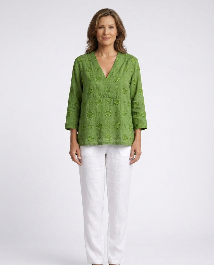 Cara – Elegante Damenbluse mit langen Ärmeln