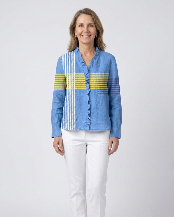 Tina – Elegante Damenbluse mit langen Ärmeln