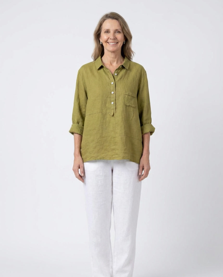 Elvie – Elegante Damenbluse mit langen Ärmeln