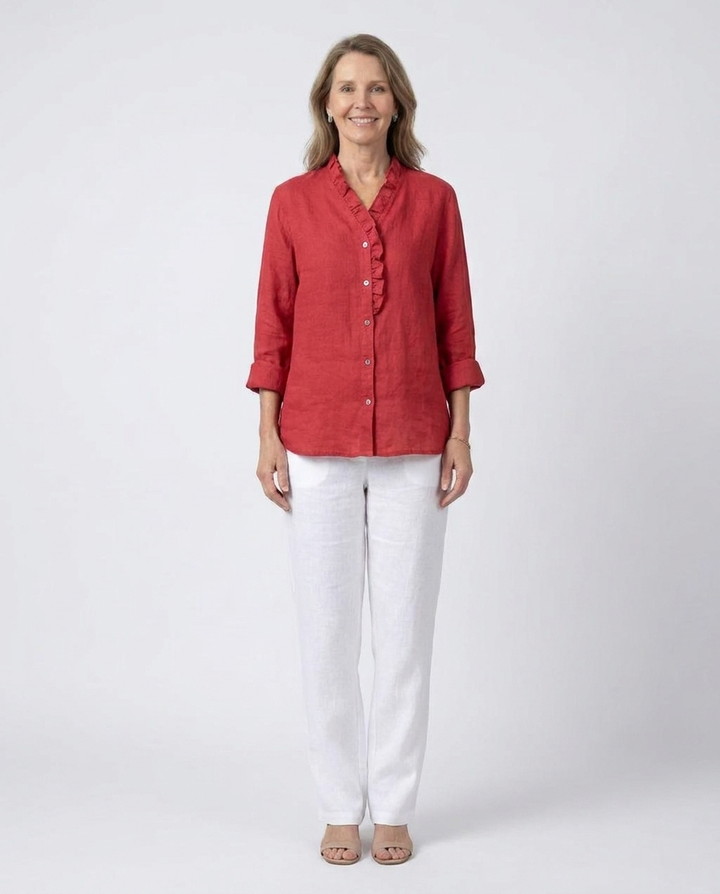 Eline – Elegante Damenbluse mit langen Ärmeln