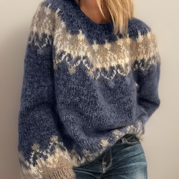 Laura - Rundhalspullover mit Fair-Isle-Muster - Produktansicht 1