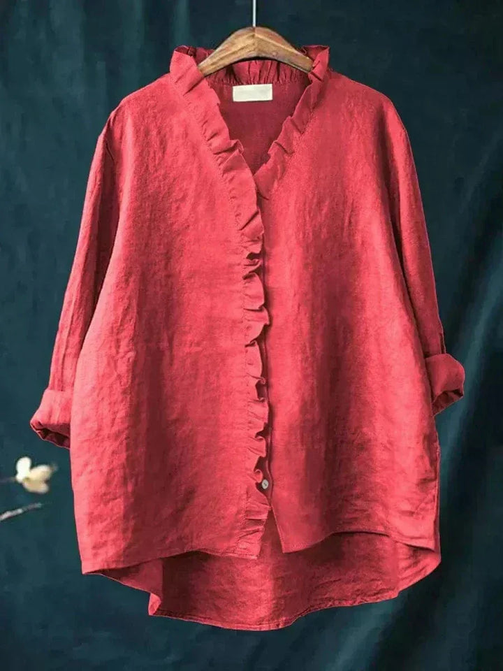 Eline – Elegante Damenbluse mit langen Ärmeln