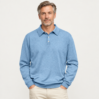 Jürgen - Langarm-Poloshirt für Herren - Produktansicht 1