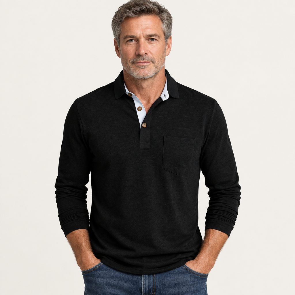 Michael - Einfarbiges Herren-Langarmshirt - Produktansicht 1