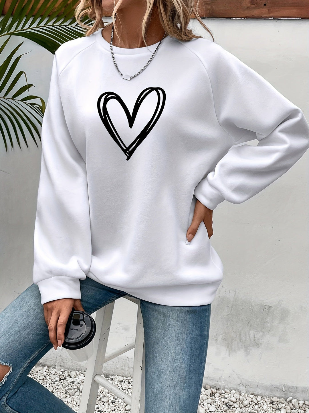 Louisa - Gestreiftes Sweatshirt mit Kontrastdetails - Produktansicht 20