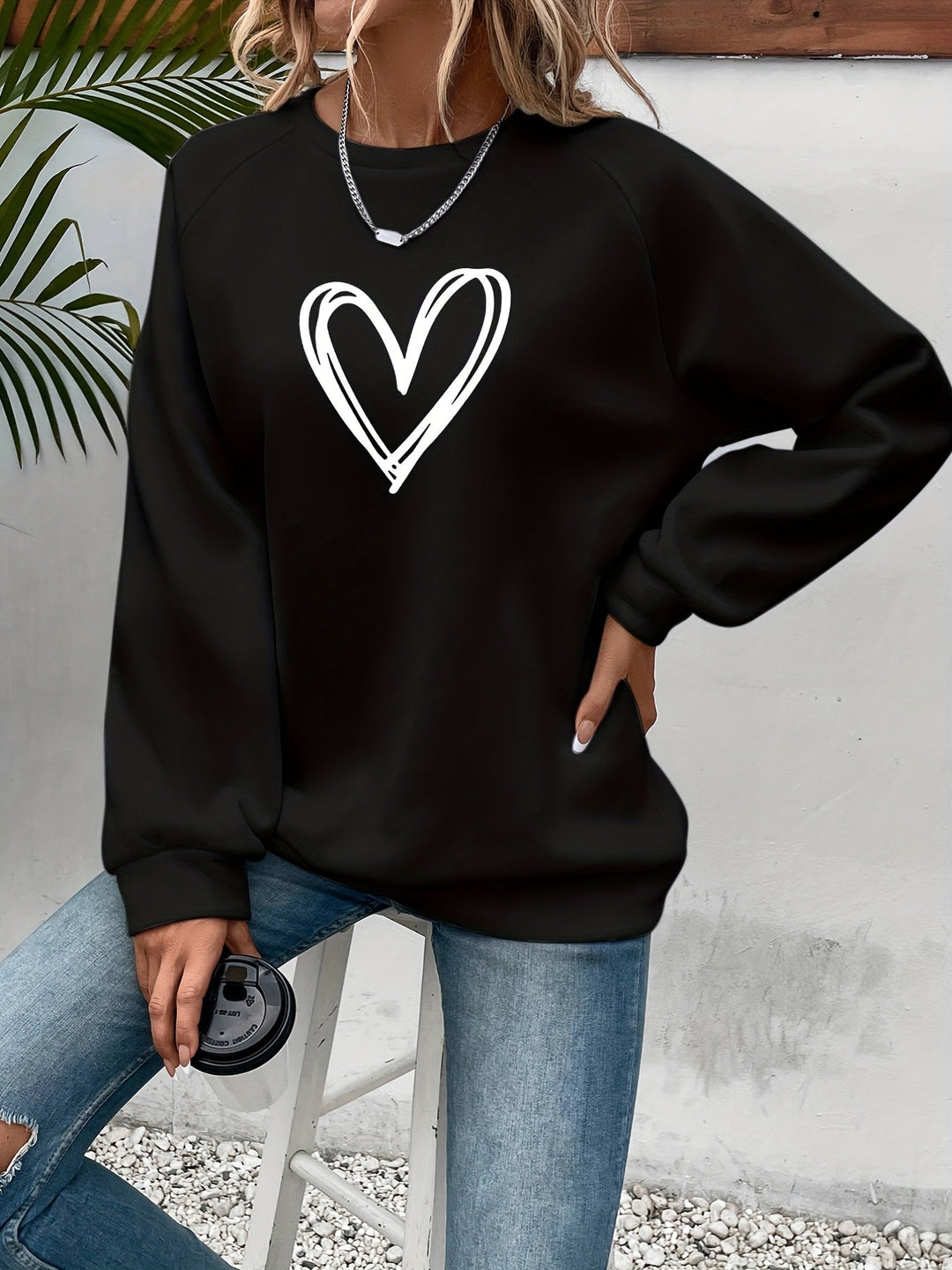 Louisa - Gestreiftes Sweatshirt mit Kontrastdetails - Produktansicht 22