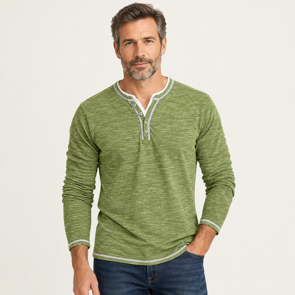 Sven - Langarmshirt mit V-Ausschnitt - Produktansicht 1