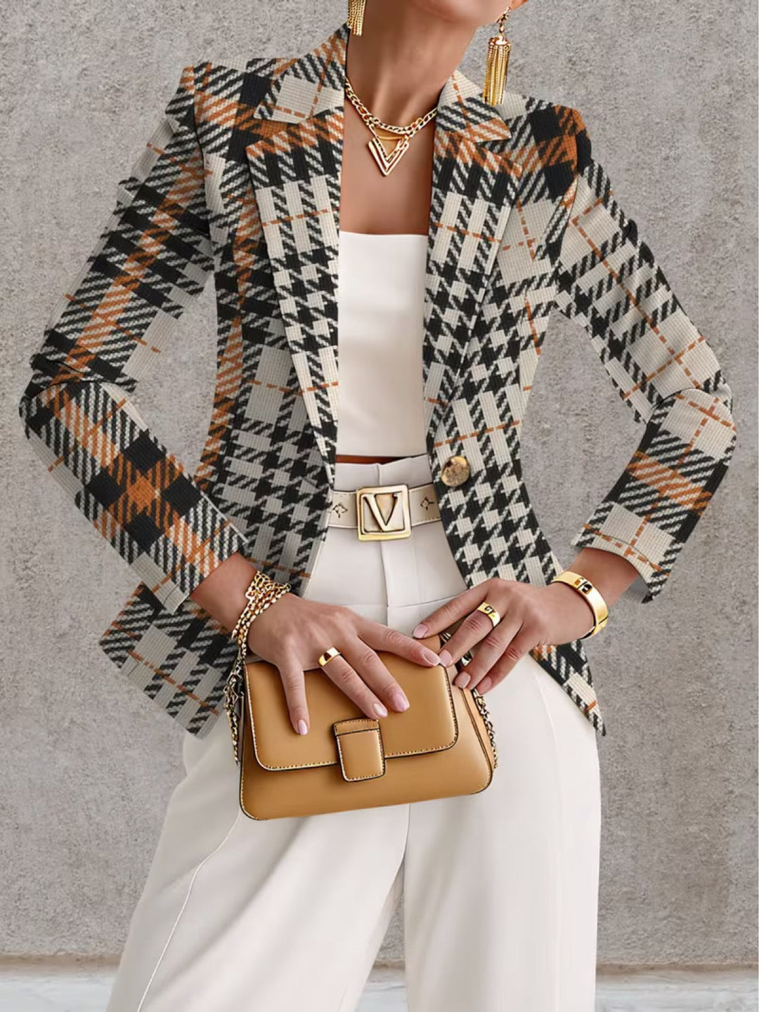 Donata - Blazer mit Hahnentrittmuster - Produktansicht 1