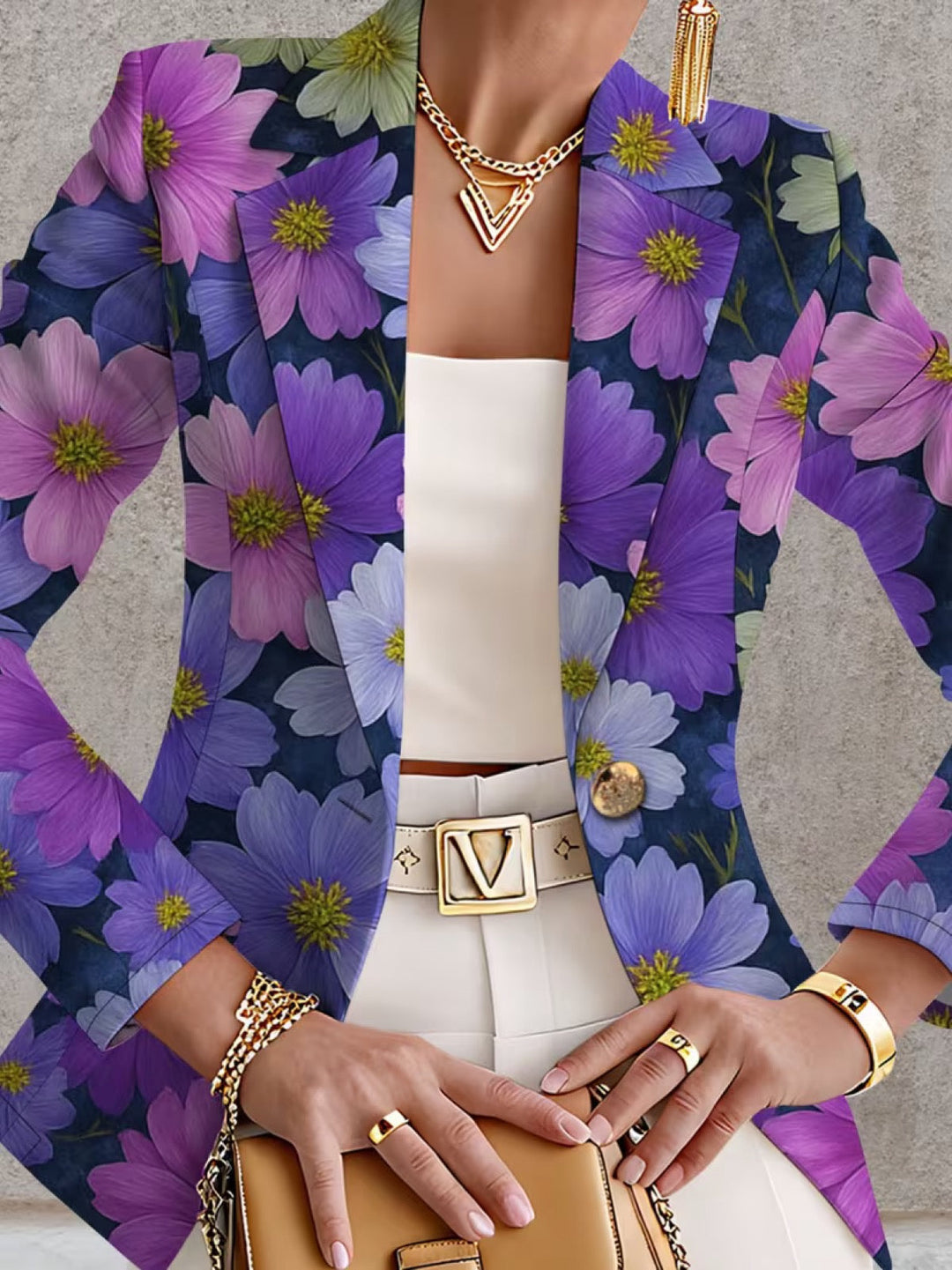 Loredana - Blazer mit Blumenmuster - Produktansicht 2